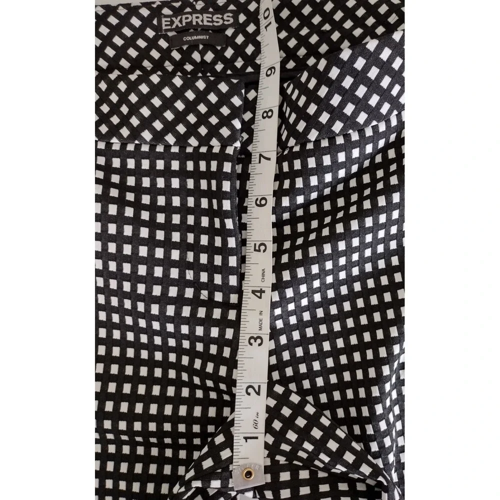 Express Columnist Black & White Plaid Dress Pants Women's Size 4 (4R) Pre-owned